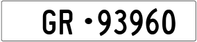 Trailer License Plate